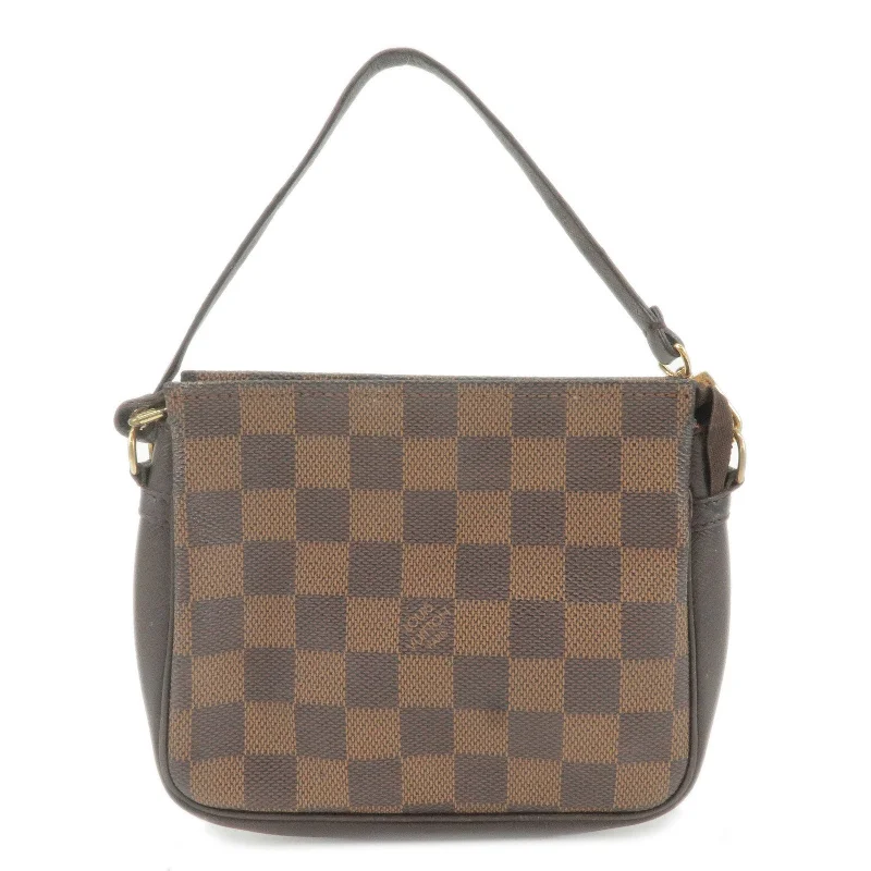 Louis Vuitton handbags with a back - zip pocket for storing valuablesLouis Vuitton Damier Trousse Makeup Accessory Pouch N51982