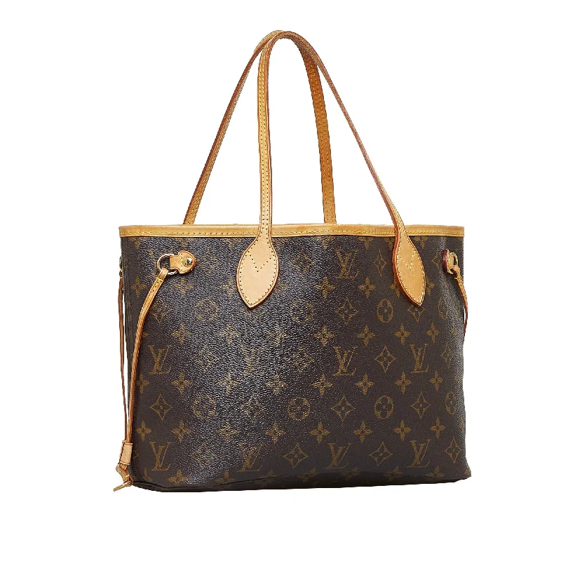 Louis Vuitton handbags with a metal - framed clasp for durabilityBrown Louis Vuitton Monogram Neverfull PM Tote Bag