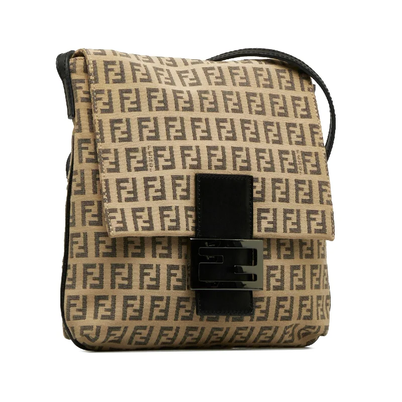 Fendi bags with a Bluetooth - enabled key finder for never losing keys againFendi Zucchino Crossbody Bag (SHG-bJr8Uk)