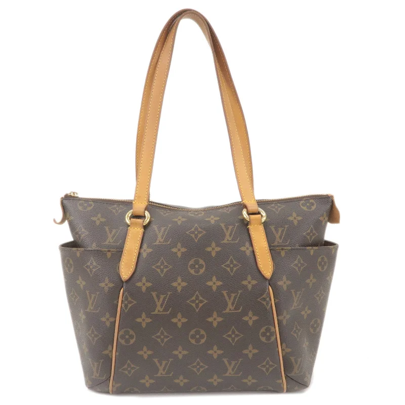 Louis Vuitton bags with a chain - link trim and a leather body for a modern edgeLouis Vuitton Monogram Totally PM Tote Bag Hand Bag M56688