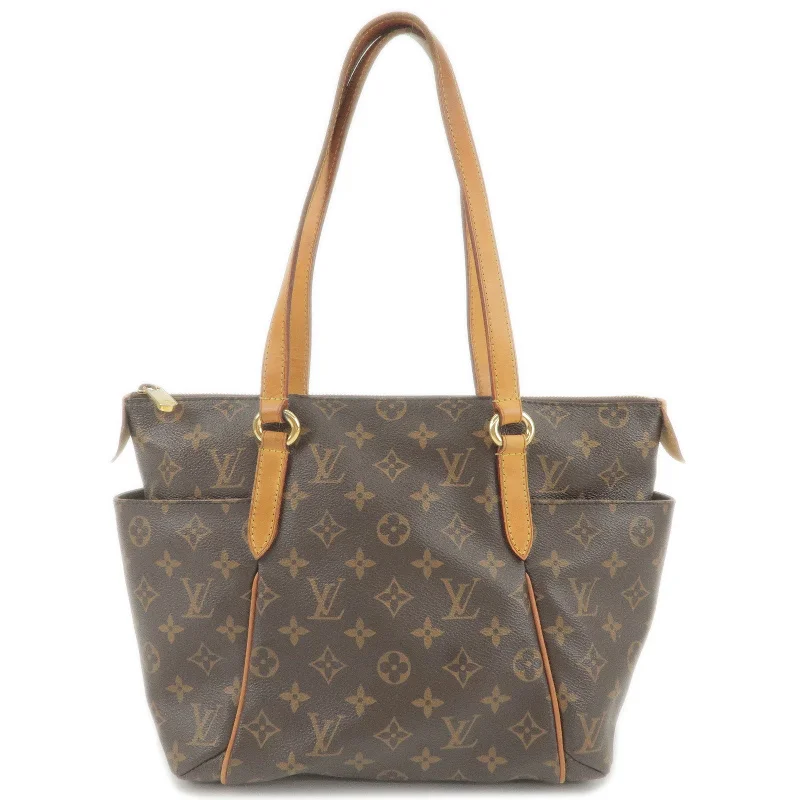 Ladies Louis Vuitton shoulder bags with a magnetic - closure flap for easeLouis Vuitton Monogram Totally PM Tote Bag Hand Bag M56688