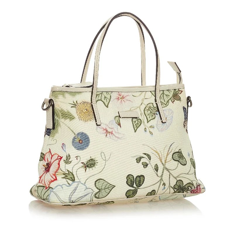 Small - sized Women Gucci shoulder bags for evening outingsGucci Flora Knight Canvas Satchel (28053)