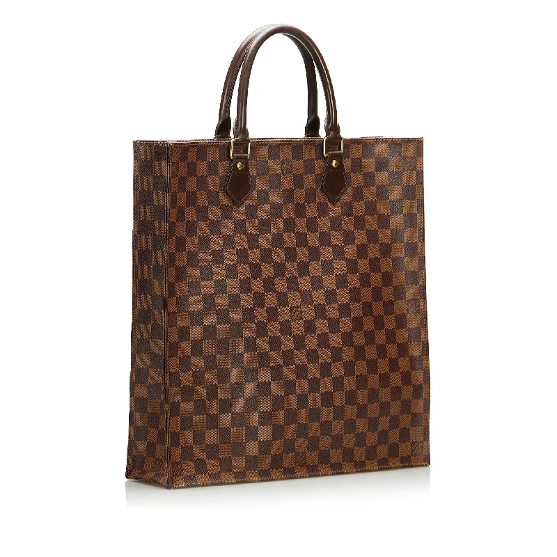 Louis Vuitton backpacks with a sleek, minimalist design for styleBrown Louis Vuitton Damier Ebene Sac Plat Tote Bag