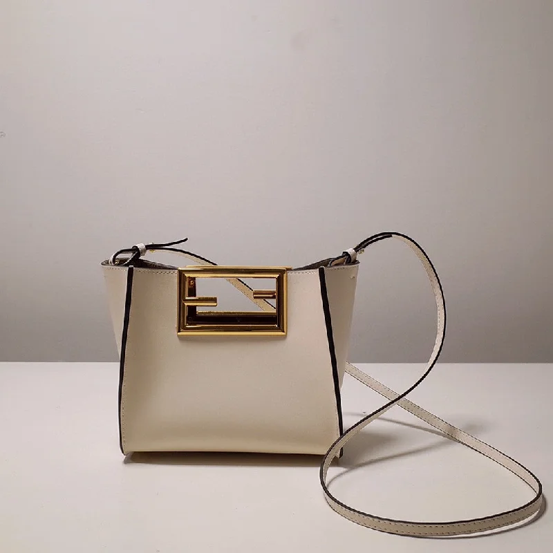 Fendi crossbody bags with a reflective strap for safety during low - light conditionsFendi Way Small White Bag