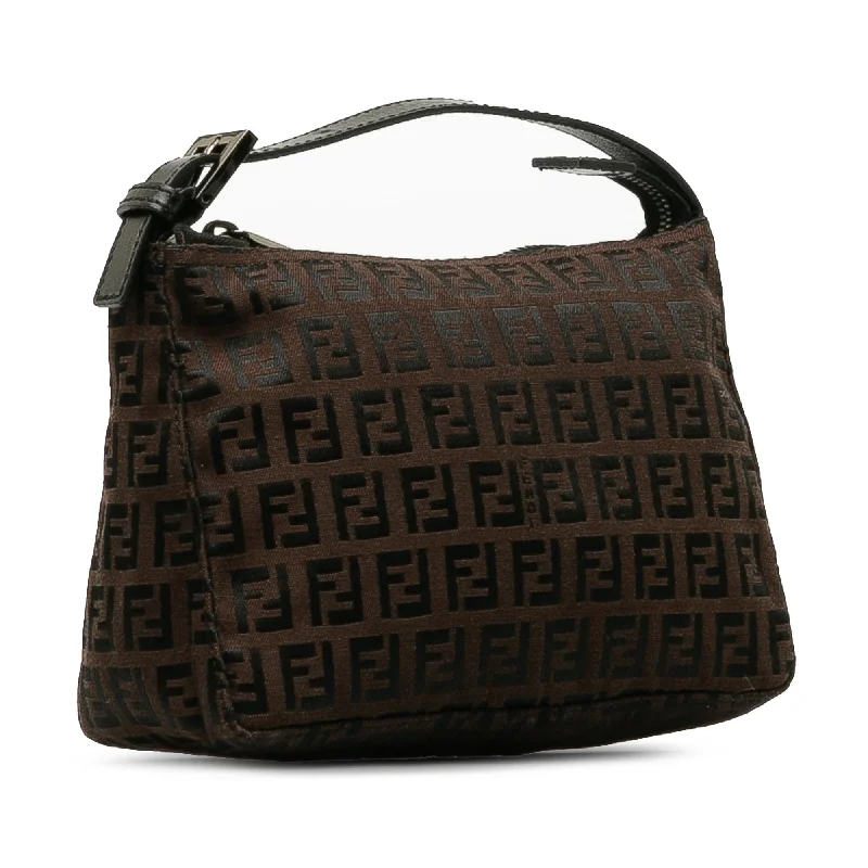 Ladies Fendi shoulder bags with a hidden magnetic pocket for discreet storageFendi Zucchino Handbag (SHG-g2FdFg)