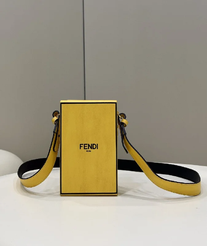 Fendi crossbody bags with a convertible strap that can be worn multiple waysFendi Vertical Box Yellow RM 6,400 Bag