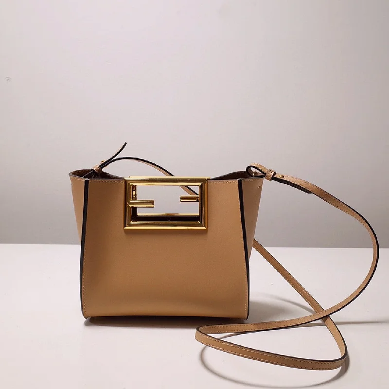 Fendi bags with a detachable tablet holder for using tablets on the goFendi Way Beige Black Bag