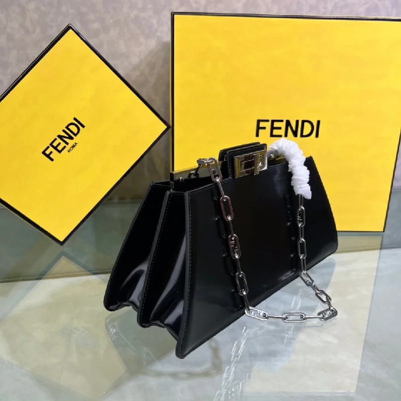 Ladies Fendi Peekaboo bags with a hand - stitched leather handle for artisanal charmFendi Luxury Bag - FED - 049