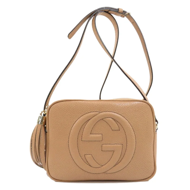 Gucci handbags for women with a beaded trimGucci 308364 Soho Interlocking G Shoulder Bag Calf Ladies