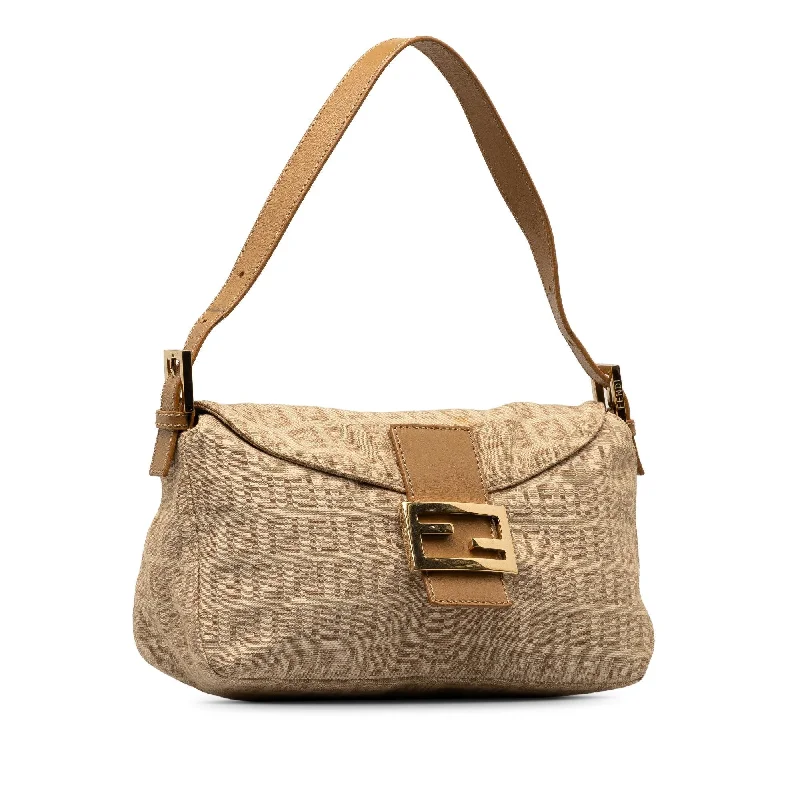 Fendi By The Way bags with a large capacity and a drawstring closureFendi Zucchino Double Flap Baguette (SHG-v7ZGVv)