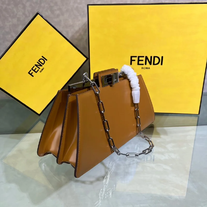 Fendi bags with a detachable makeup pouch inside for beauty - conscious usersFendi Luxury Bag - FED - 050