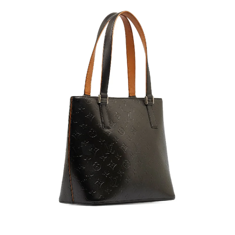 Louis Vuitton Petite Malle bags with a hard - shell structure for uniquenessBlack Louis Vuitton Monogram Mat Stockton Tote Bag