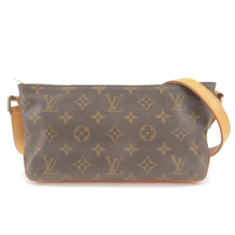 Ladies Louis Vuitton shoulder bags with a wide - width strap for comfortLouis Vuitton Monogram Trotteur Shoulder Bag Crossbody Bag M51240