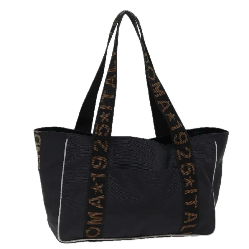 Fendi handbags with a beaded trim for a glamorous and eye - catching lookFENDI Tote Bag Nylon Black  bs13570