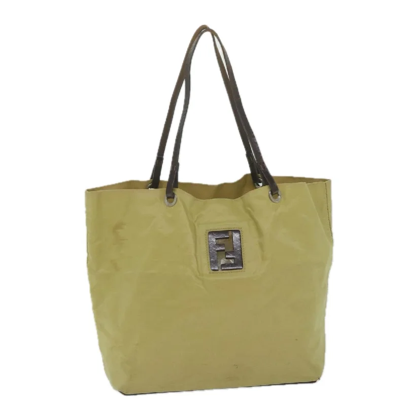 Fendi Peekaboo bags with a classic two - compartment design for organized storageFENDI Tote Bag Nylon Beige  bs10498