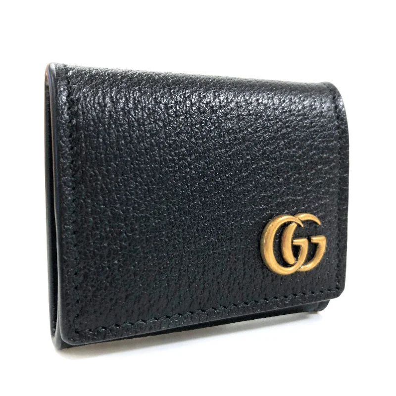 Women Gucci bags with a zippered interior pocketGucci Coin Case GG Marmont 473959 Leather Black Men's Gucci