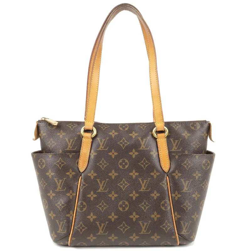 Louis Vuitton bags with a front - zip pocket for small items like keysLouis Vuitton Monogram Totally PM Tote Bag Hand Bag M56688