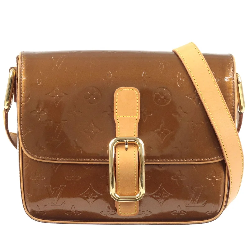 Ladies Louis Vuitton Capucines bags with gold - toned hardwareLouis Vuitton Monogram Vernis Christy GM Shoulder Bag M91107