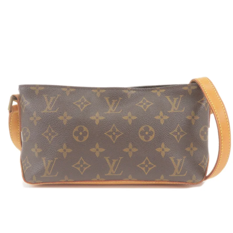 Ladies Louis Vuitton Petite Malle bags in a pastel color for a soft lookLouis Vuitton Monogram Trotteur Shoulder Bag Crossbody Bag M51240