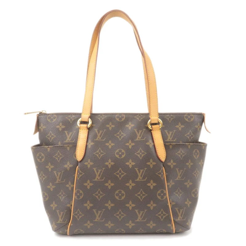 Louis Vuitton crossbody bags in a bold red color for a statementLouis Vuitton Monogram Totally PM Tote Bag Brown M56688