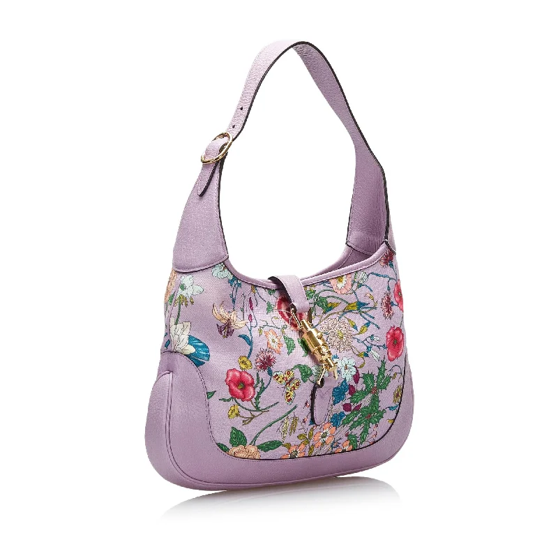 Women Gucci Sylvie bags featuring the signature web stripeGucci Flora Jackie (8Tm6Rw)