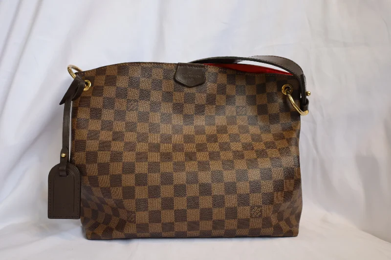 Louis Vuitton backpacks with a padded laptop compartment for travelLOUIS VUITTON Damier Ebene Graceful PM