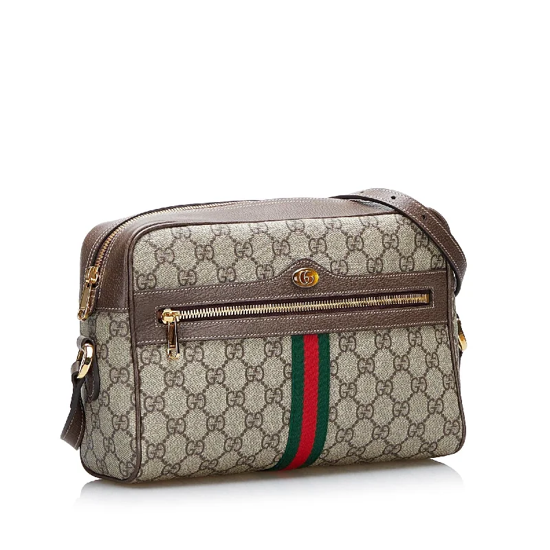 Ladies Gucci shoulder bags with a magnetic - closure flapGucci GG Supreme Ophidia Crossbody (SHG-AbBdhs)