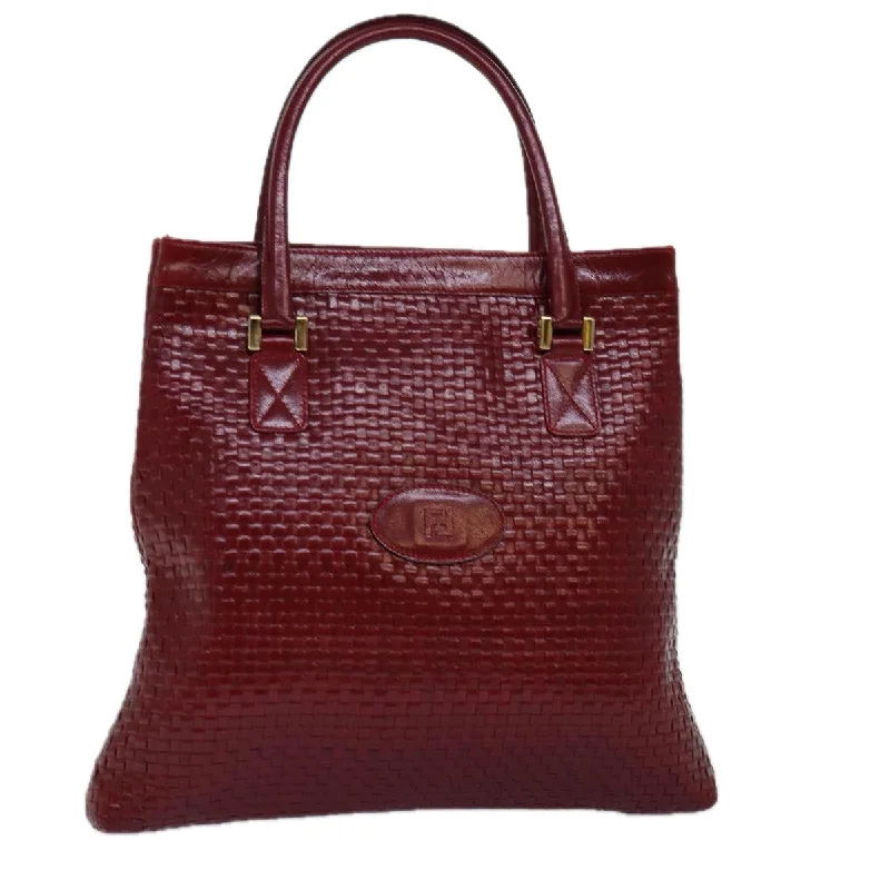 Fendi bags with a detachable makeup pouch inside for beauty - conscious usersFENDI Tote Bag Leather Red  74221