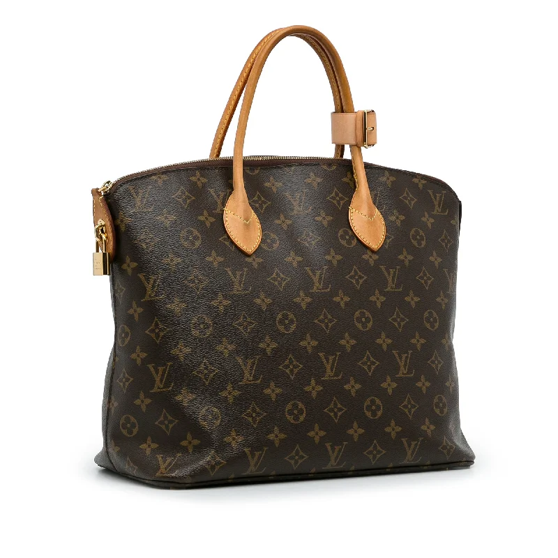 Louis Vuitton bags with a detachable mobile phone holder for convenienceBrown Louis Vuitton Monogram Lockit MM Tote Bag