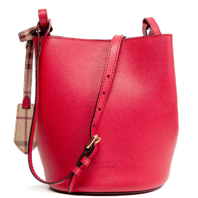 Sporty Burberry Bags for Athletic ActivitiesBURBERRY Lorne Bucket Bag - Red