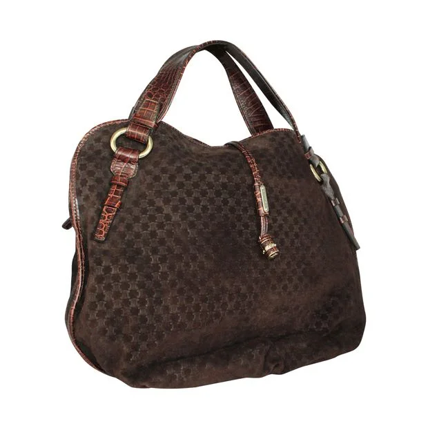 Best bags for weekend getawaysCeline Cã¨Line Vintage Brown Leather Embossed Bag