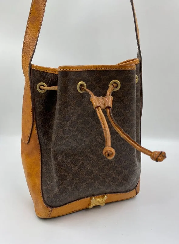 Affordable leather bagsVintage Celine Triomphe Bucket Bag