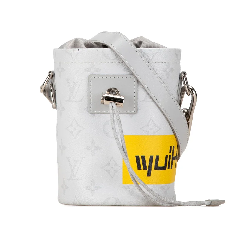 Gray Louis Vuitton Monogram Chalk Nano Sling Bag