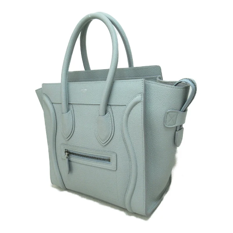 Crossbody bags for everyday useCeline Luggage Micro Shopper Tote Bag Blue Light blue leather