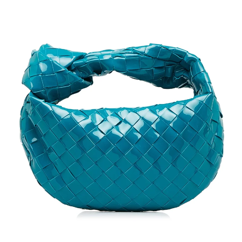 Bottega Veneta bags with snakeskin - effect leatherBottega Veneta Mini Patent Intrecciato Jodie (SHG-afIm96)