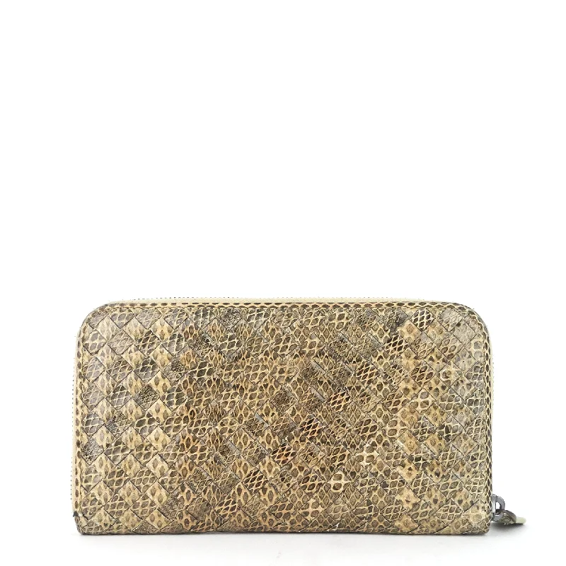 Bottega Veneta bags with floral appliquesIntrecciato Ayer Nappa Zip Around Wallet