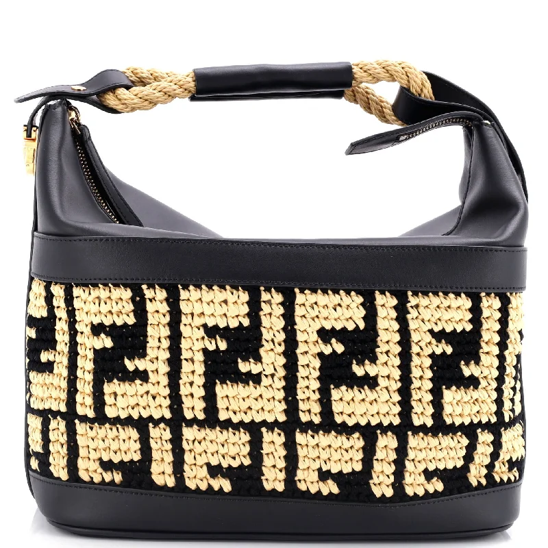 Best-selling designer bags 2025Insulated Bag Zucca Raffia with Leather