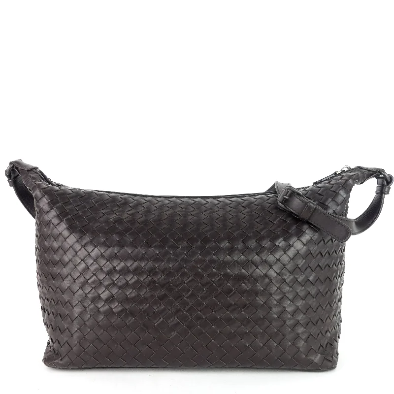 Bottega Veneta bags for sailing tripsLarge Intrecciato Leather Zip Shoulder Bag