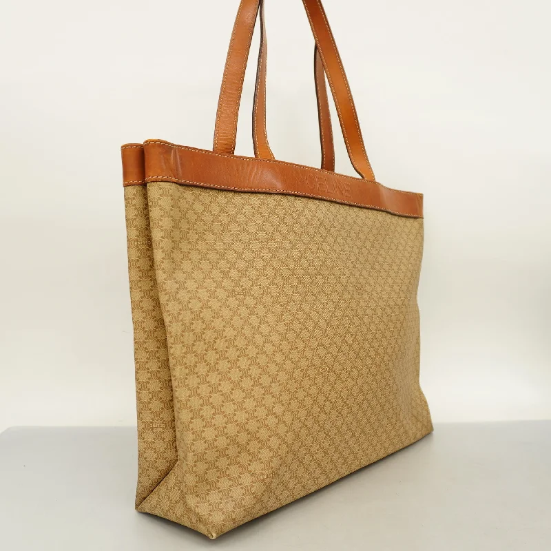 Durable leather bags for daily useCeline  Macadam Tote Bag Women's PVC Beige