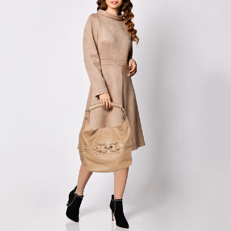 Sustainable Burberry Bags Made from Recycled MaterialsBurberry Beige Leather Horsebit Hobo