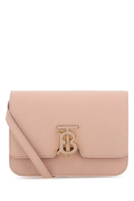 Foldable Burberry Shopping Bags for ConvenienceBurberry Woman Pink Leather Small Tb Crossbody Bag