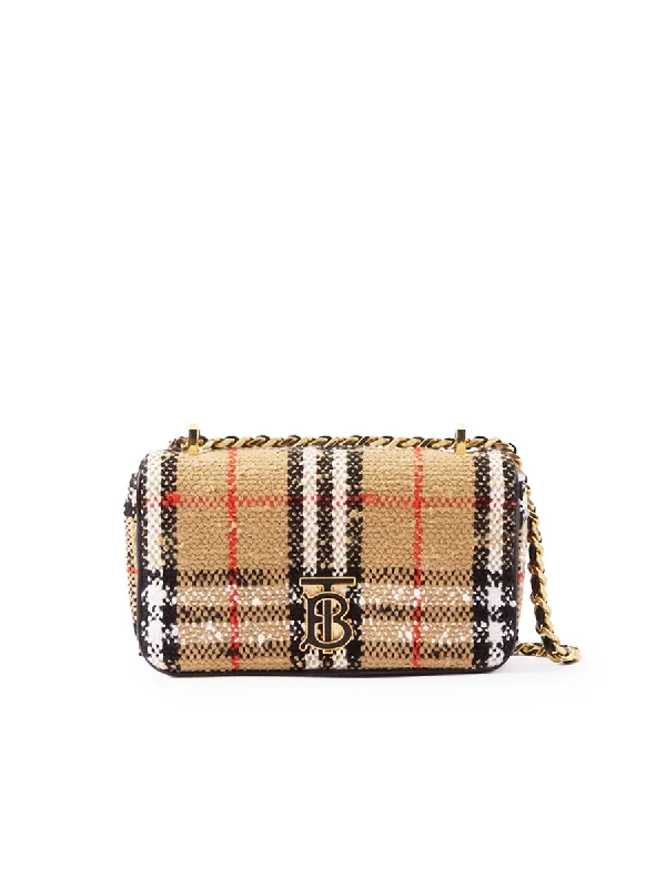 Burberry Bags with Magnetic Closures for Quick AccessMini Lola Bag in Burberry Check Monogram