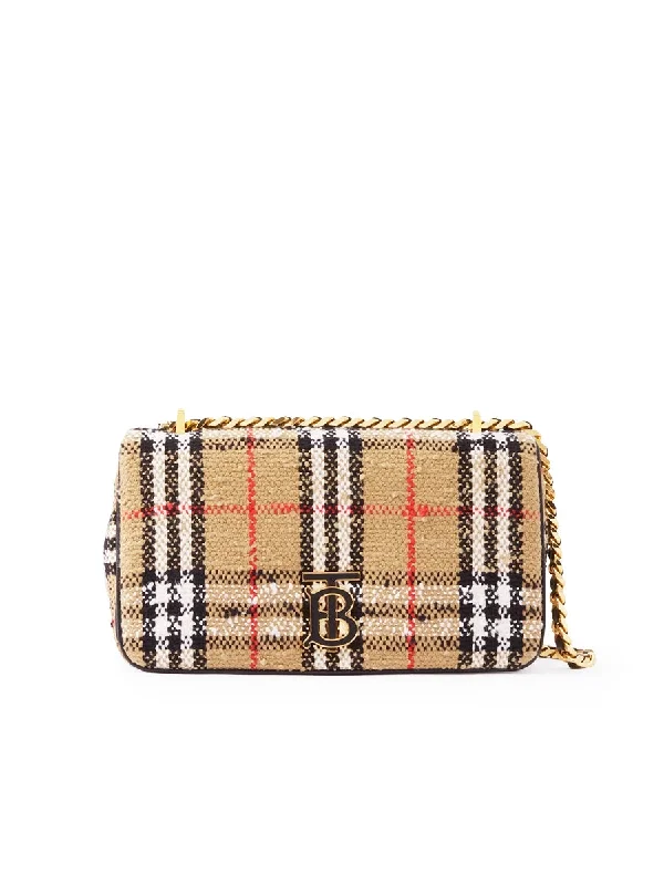 Two - Tone Burberry Bags for a Modern AestheticSmall Lola Bag in Burberry Check Monogram