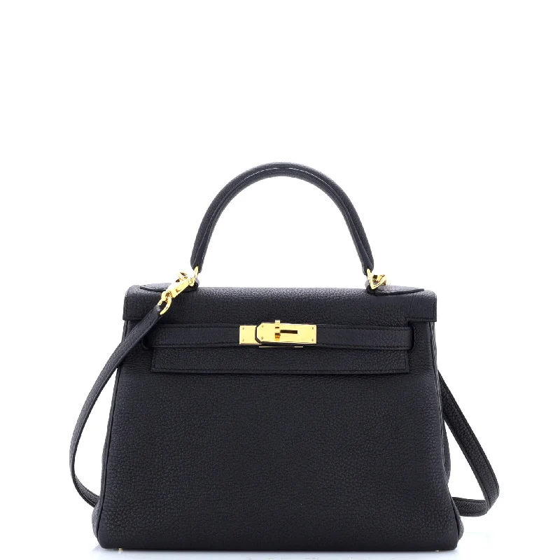 Crossbody bags for everyday useKelly Handbag Noir Togo with Gold Hardware 28