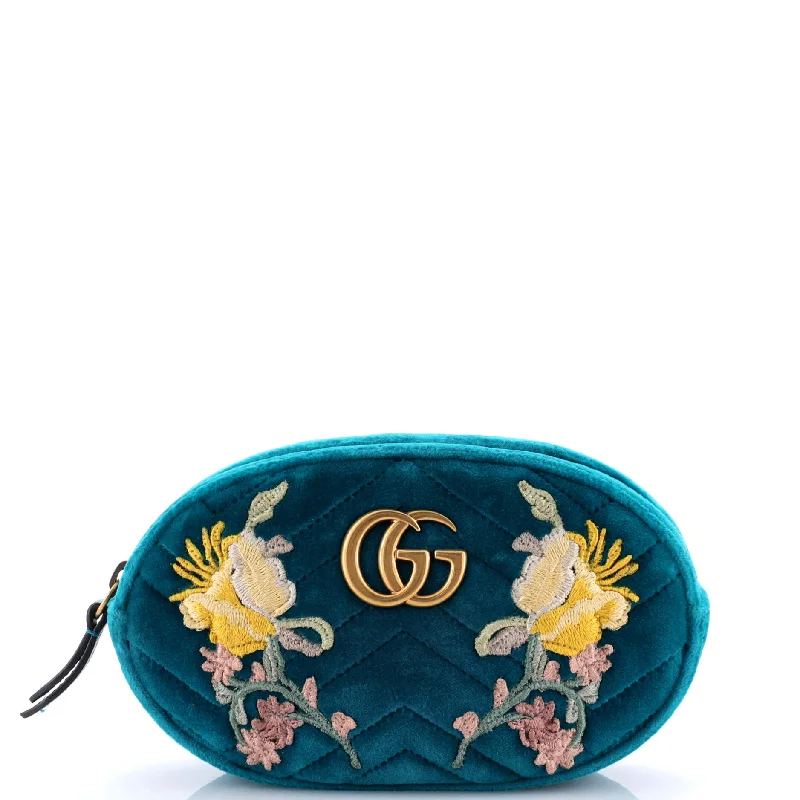 Luxury bags with exotic skinsGG Marmont Belt Bag Embellished Matelasse Velvet