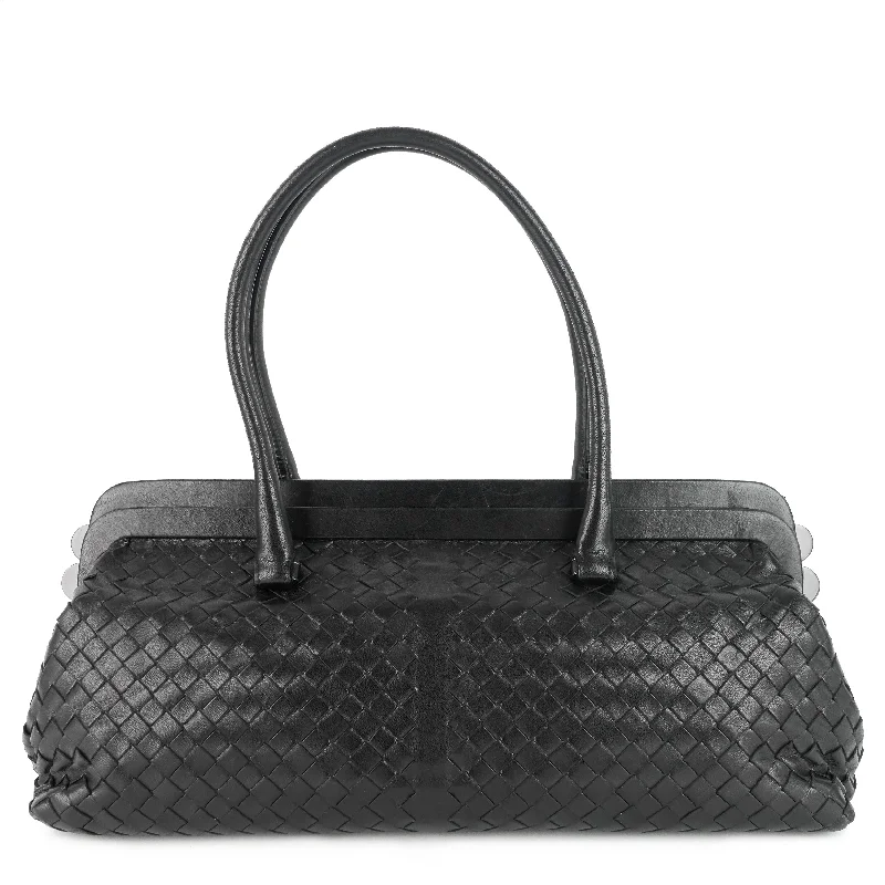 Bottega Veneta bags with floral appliquesFrame Intrecciato Nappa Leather Bag