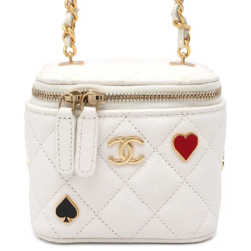 Chanel bags that pair perfectly with any outfitCHANEL Matelasse Trump Vanity Bag White AP3078 Caviar Leather Size Small