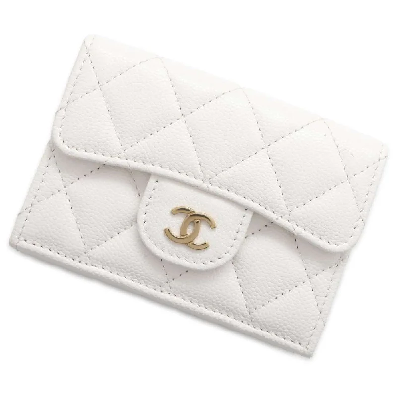 Chanel bags available in bold colors and patternsCHANEL Matelasse Classic Small Flap Wallet White AP0230 Caviar Leather