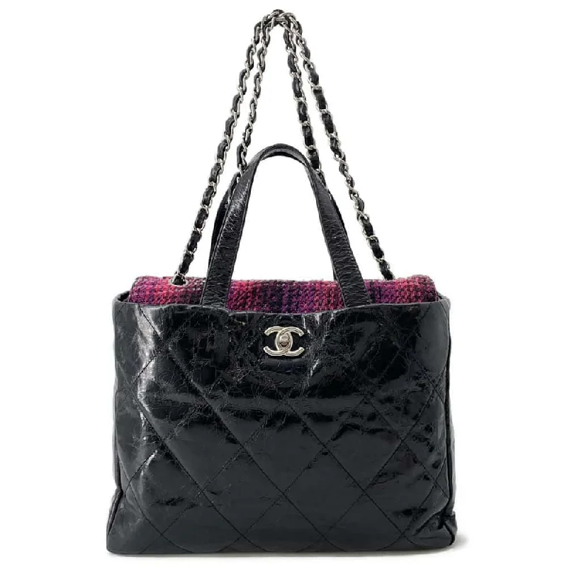 Chanel bags with the perfect balance of luxury and functionalityCHANEL Matelasse Portobello 2wayChainBag Black Leather Tweed