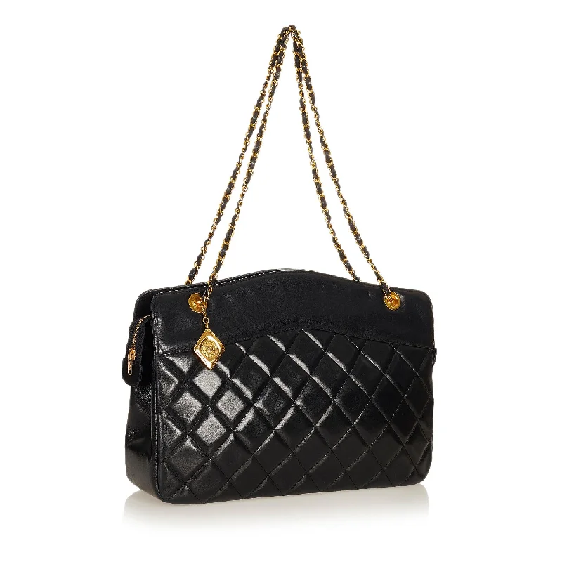 Chanel bags in luxury boutiques worldwideChanel Matelasse Lambskin Leather Shoulder Bag (26964)